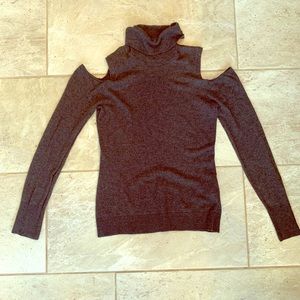 Tahari turtleneck with open shoulders